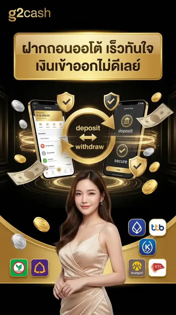 ฝากถอนออโต้เร็วทันใจ เงินเข้าออกไม่ดีเลย์