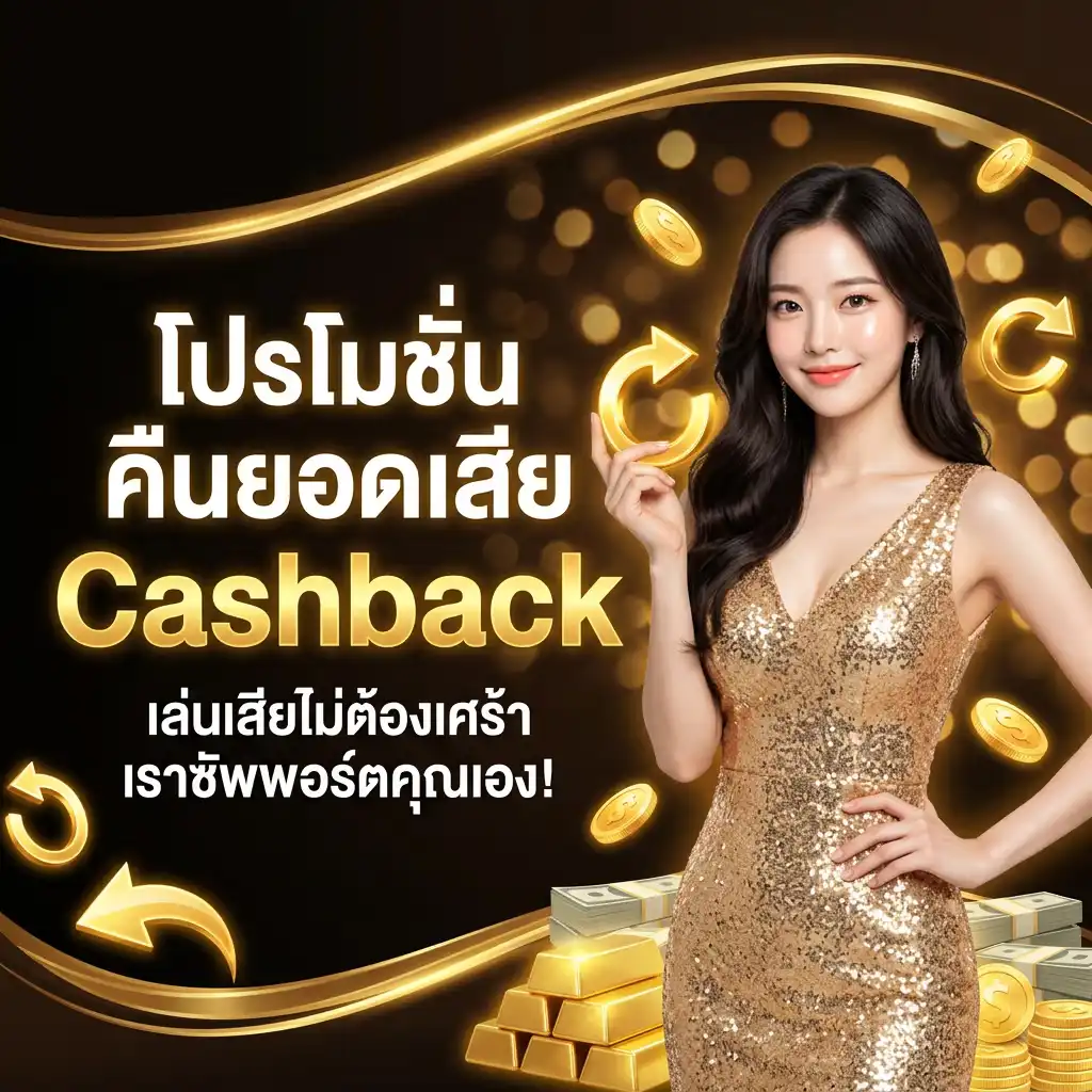 โปรโมชั่น คืนยอดเสีย (Cashback) เล่นเสียไม่ต้องเศร้า เราซัพพอร์ตคุณเอง!